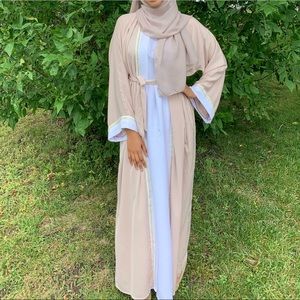 Summer abaya with white under dress